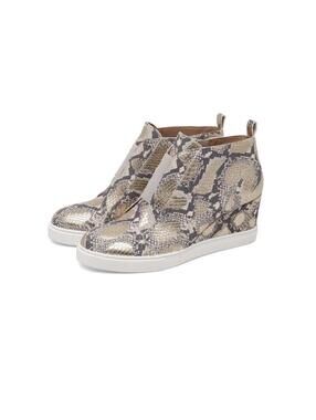 Linea Paolo Leather Felicia Platform Wedge Sneaker Bootie
